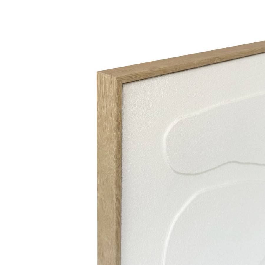 RHYTHM B ΠΙΝΑΚΑΣ ΔΙΑΚΟΣΜΗΤΙΚΟΣ ΜΕ ΚΟΡΝΙΖΑ 82.6x4.3x122.6cm ΚΑΜΒΑΣ ΜΠΕΖ ΛΕΥΚΟ PS