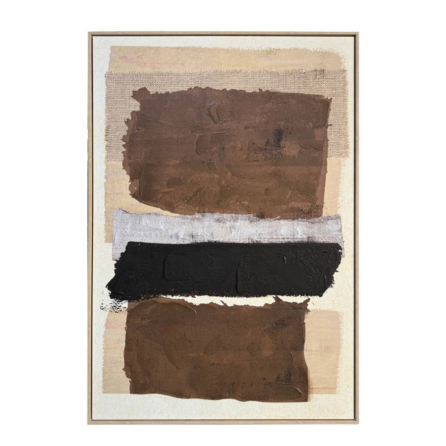 CRADLE ΠΙΝΑΚΑΣ ΔΙΑΚΟΣΜΗΤΙΚΟΣ ΜΕ ΚΟΡΝΙΖΑ 82.6x4.3x122.6cm ΚΑΜΒΑΣ ΜΠΕΖ ΚΑΦΕ ΜΑΥΡΟ ΓΚΡΙ PS