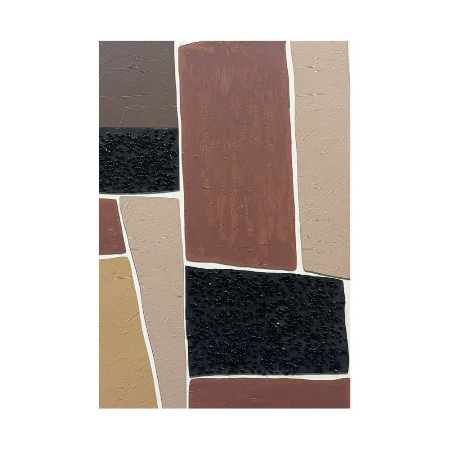 FRACTAL A ΠΙΝΑΚΑΣ ΔΙΑΚΟΣΜΗΤΙΚΟΣ ΜΕ ΚΟΡΝΙΖΑ 82.6x4.3x122.6cm ΚΑΜΒΑΣ ΜΠΕΖ ΚΑΦΕ ΜΑΥΡΟ PS