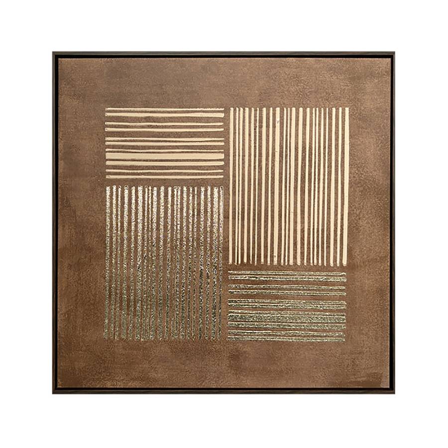 VAILO ΠΙΝΑΚΑΣ ΔΙΑΚΟΣΜΗΤΙΚΟΣ ΜΕ ΚΟΡΝΙΖΑ 82.6x4.3x82.6cm ΚΑΜΒΑΣ ΚΑΦΕ ΜΠΕΖ PS