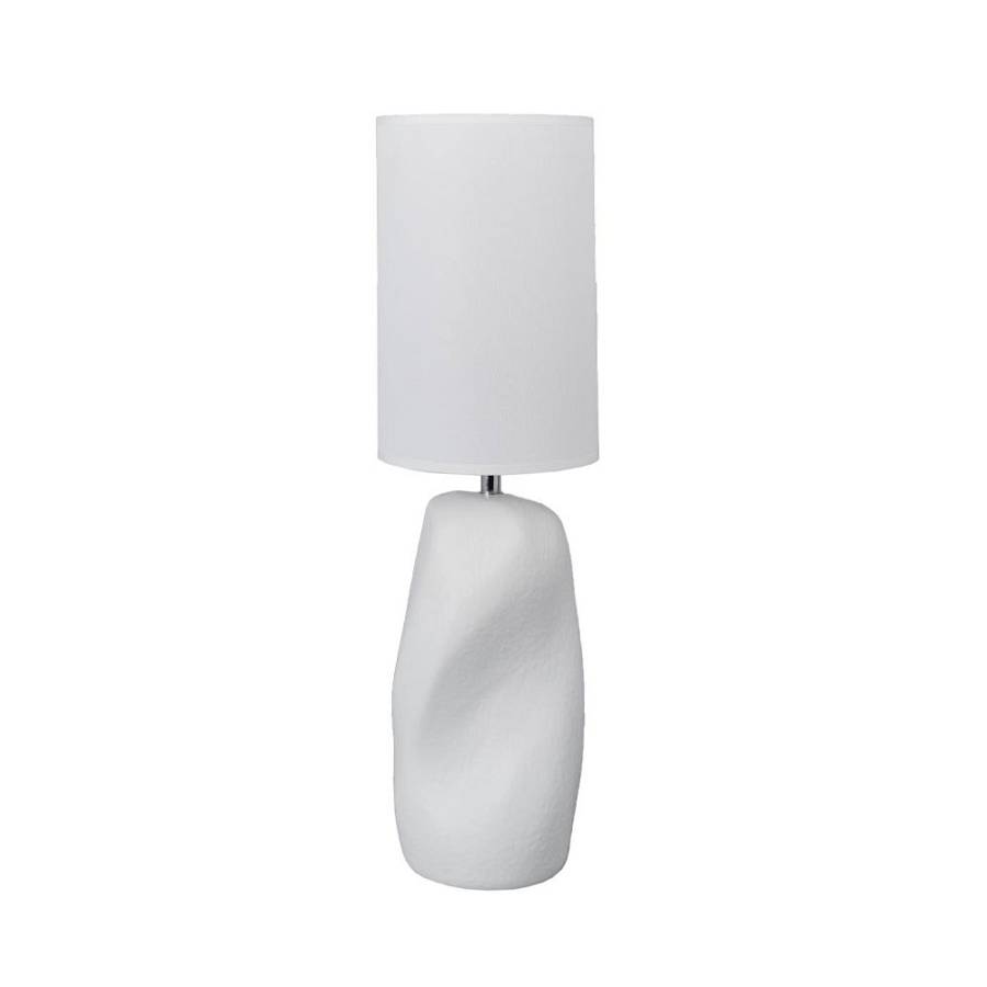 SERENE ΦΩΤΙΣΤΙΚΟ ΕΠΙΤΡΑΠΕΖΙΟ 18.2x18.2x64cm STONEWARE ΑΣΠΡΟ ΥΦΑΣΜΑ