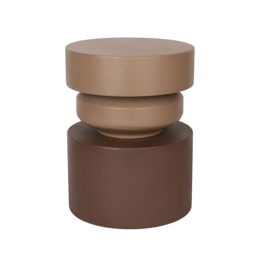 ZELO SIDE TABLE ΚΑΦΕ ΑΝΟΙΧΤΟ ΚΑΦΕ ΣΚΟΥΡΟ 35x35x46cm