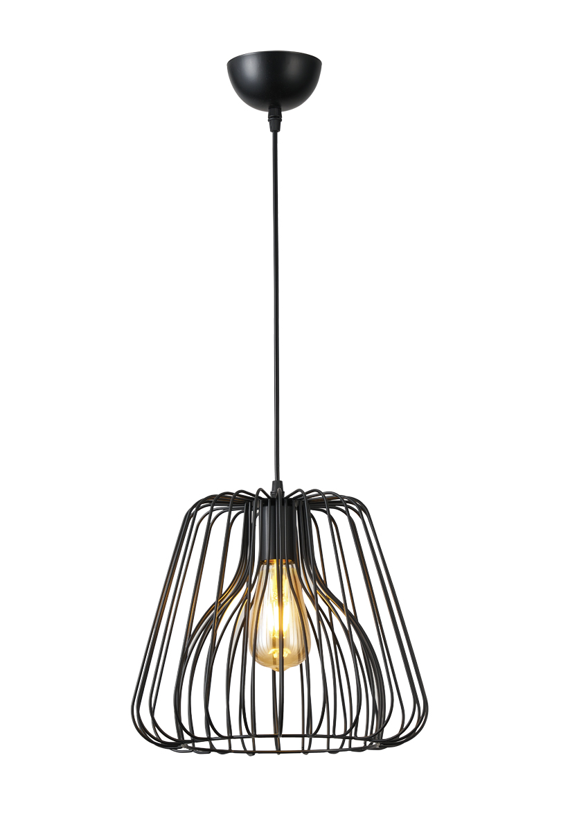 PDC 6110 BK 1/Φ ΜΕΤΑΛΛΙΚΟ ΜΑΥΡΟ ΜΕ ΔΙΠΛΟ ΚΑΠΕΛΟ Ε27