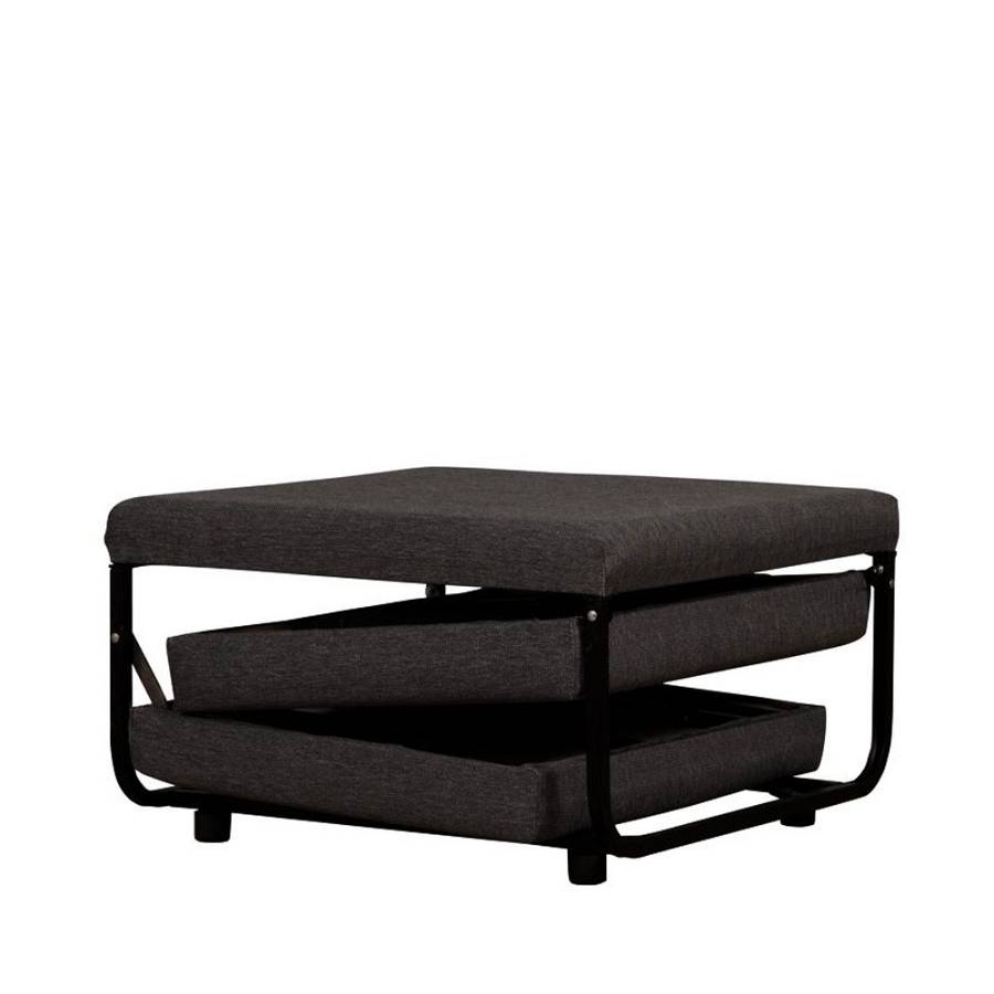 FOLD ΠΟΥΦ ΚΡΕΒΑΤΙ ΑΝΑΔΙΠΛΟΜΕΝΟ ΓΚΡΙ ΣΚΟΥΡΟ 26-861 70x72x43