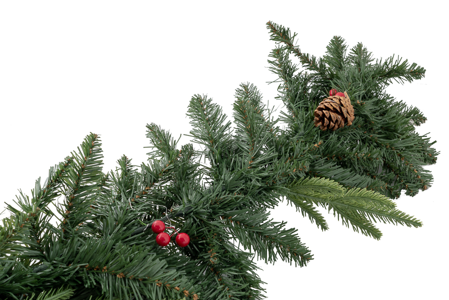 ΓΥΡΛΑΝΤΑ ΧΡΙΣΤΟΥΓΕΝΝΙΑΤΙΚΗ ΜΕ ΚΟΥΚΟΥΝΑΡΙΑ ΠΡΑΣΙΝΗ 2.7Μ