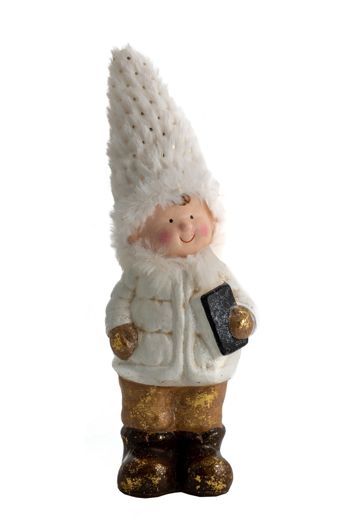 ΚΕΡΑΜΙΚΟ ΑΓΟΡΙ ΧΡΥΣΟ ΑΣΠΡΟ ΜΕ ΒΙΒΛΙΟ  9,5Χ8,2Χ25ΕΚ