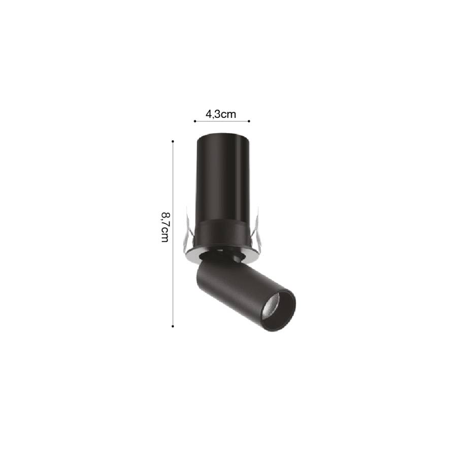 Inlight Downlight LED σποτ 5W 3CCT σε λευκή και μαύρη απόχρωση (X00170WB)