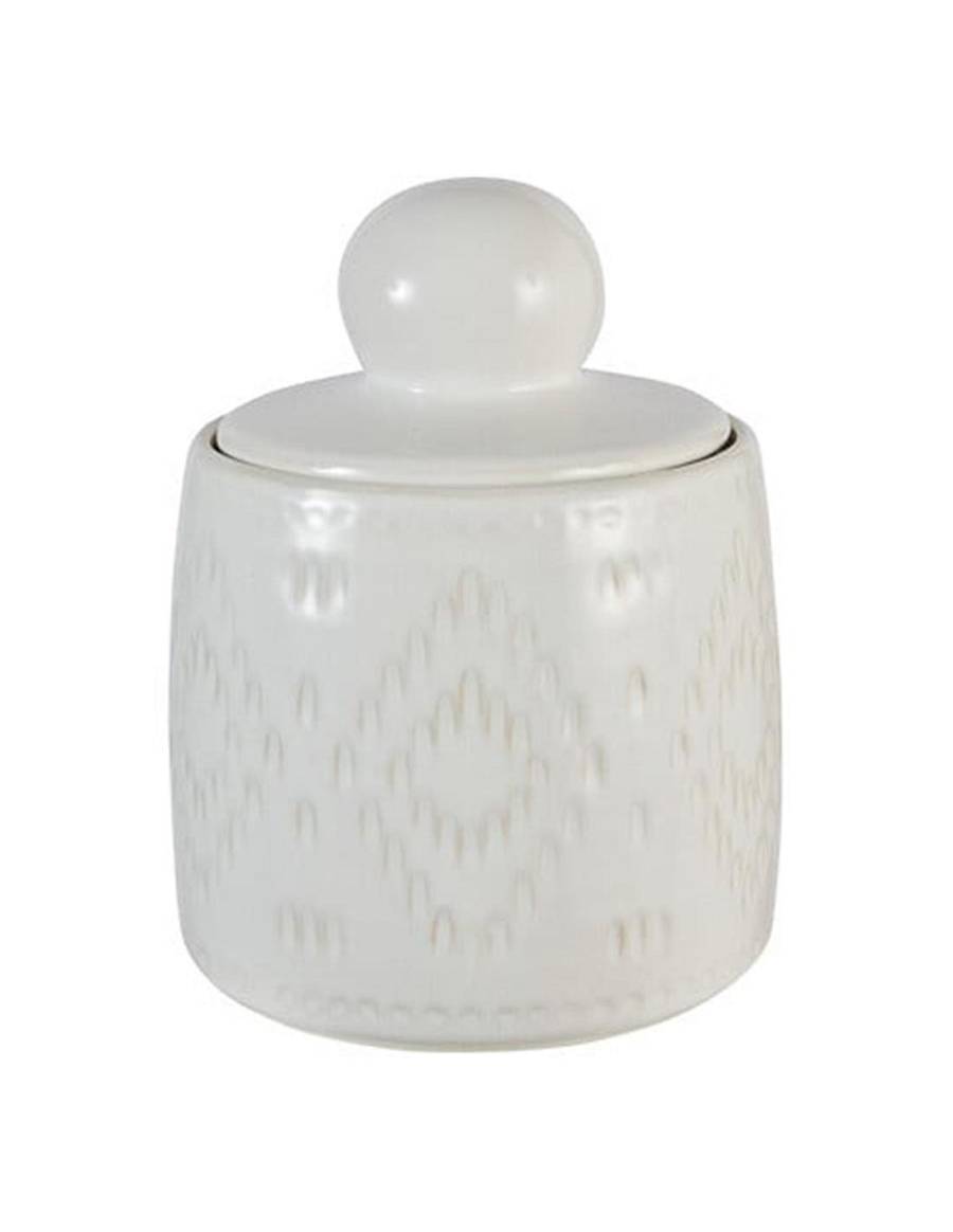 Κουτί με καπάκι κεραμικό μπεζ 15,2x19cm