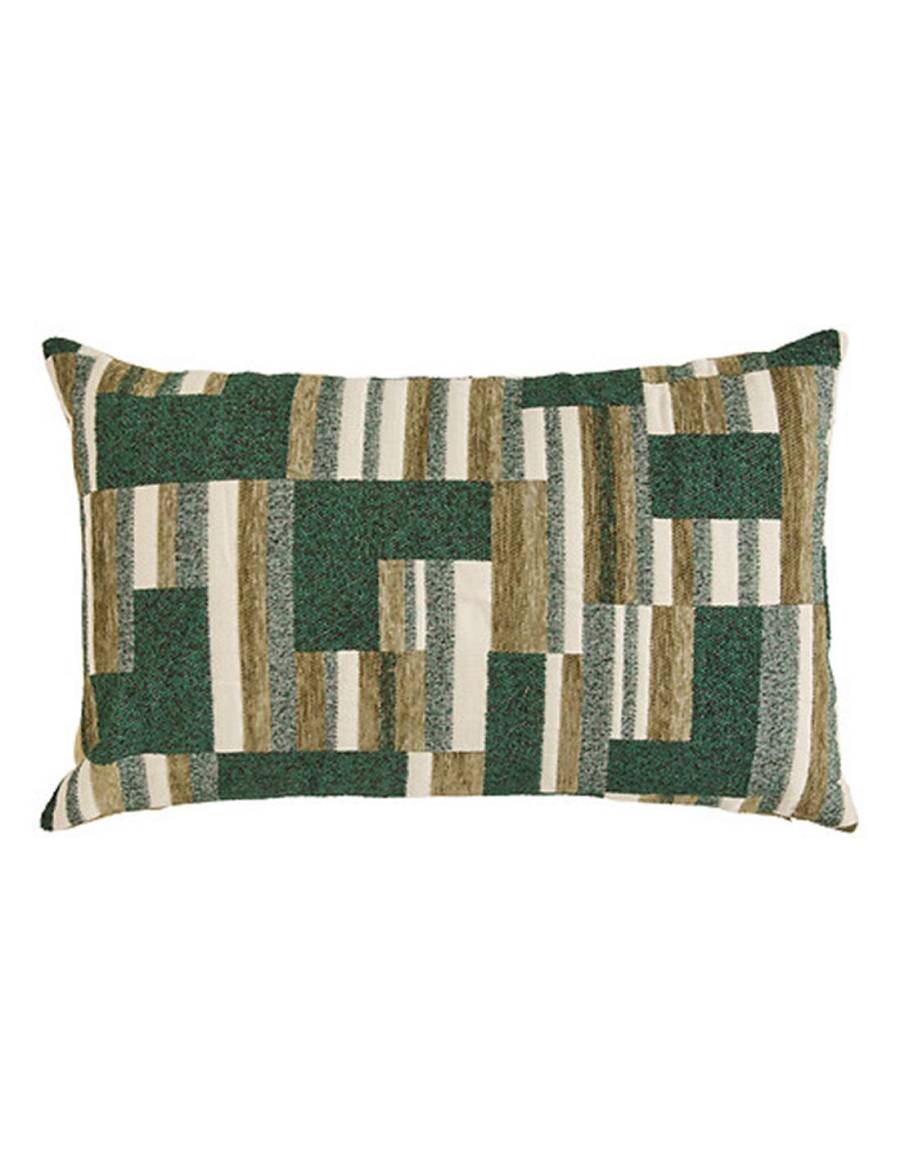 Μαξιλάρι Jacquard χακί 30x50cm