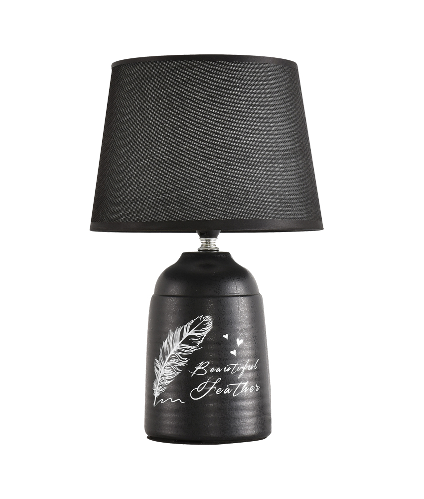 TLC 6033 ΠΟΡΤΑΤΙΦ ΚΕΡΑΜΙΚΟ ΜΑΥΡΟ ΜΕ ΦΥΛΛΟ ΑΜΠΑΖΟΥΡ ΜΑΥΡΟ 1ΧΕ27