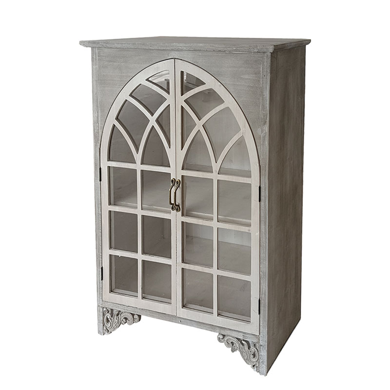ΞΥΛΙΝΗ ΔΙΑΚΟΣΜΗΤΙΚΗ ΒΙΤΡΙΝΑ ΠΑΛΑΙΩΜΕΝΟ - 69x32x97cm 1/ΚΙΒ