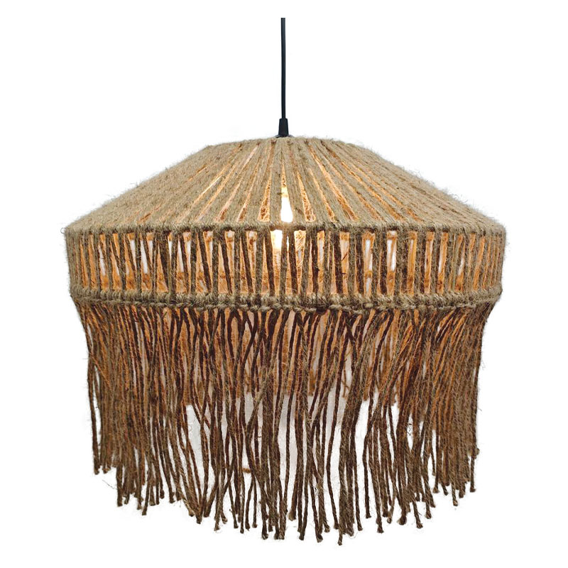 ΦΩΤΙΣΤΙΚΟ ΟΡΟΦΗΣ ΚΡΕΜΑΣΤΟ ΚΑΦΕ ΜΕ ΣΧΟΙΝΙ ΚΑΙ ΚΡΟΣΙΑ - Φ50.5x37cm 4/20ΚΙΒ