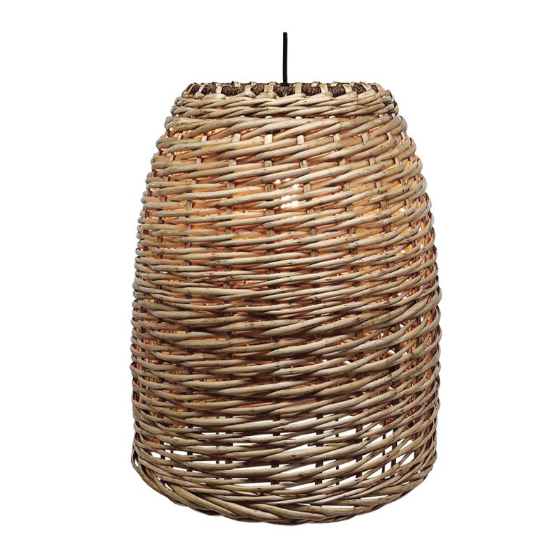 ΦΩΤΙΣΤΙΚΟ ΟΡΟΦΗΣ ΚΡΕΜΑΣΤΟ ΚΑΦΕ ΨΑΘΙΝΟ ΜΕ ΠΛΕΞΗ ΚΑΛΑΘΙΟΥ - Φ35.5x45cm 4/20ΚΙΒ