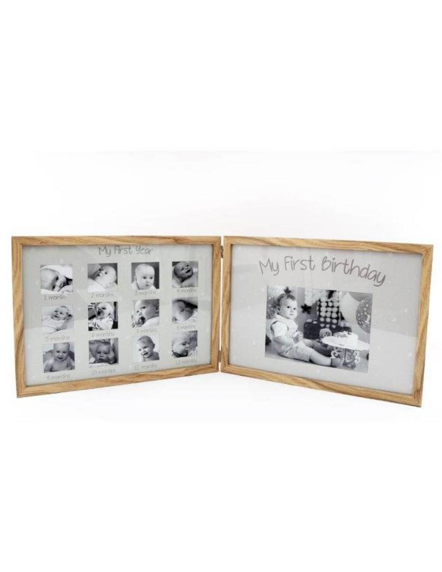 Κορνίζα MY 1ST YEARξύλινη διπλή 37X27cm