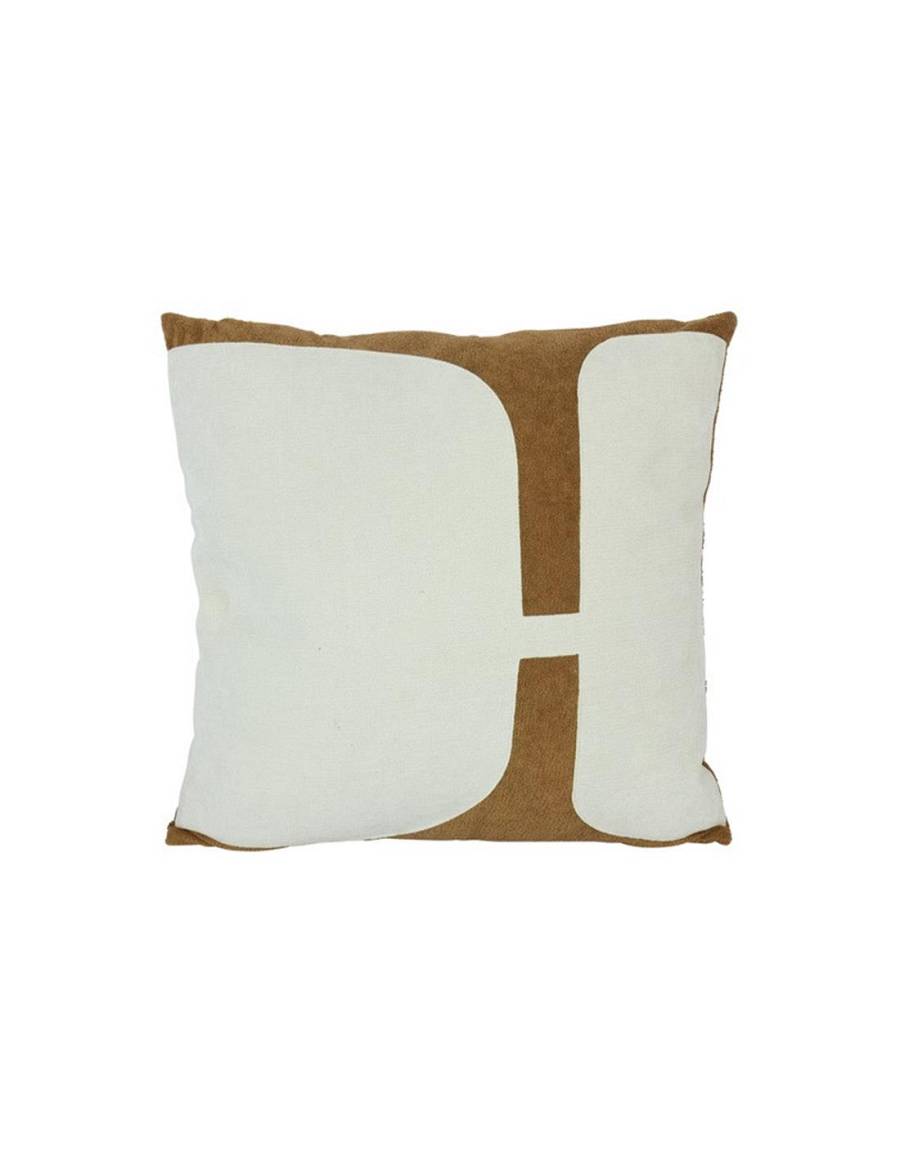 Μαξιλάρι λευκό με σχ.καφέ 45Χ45