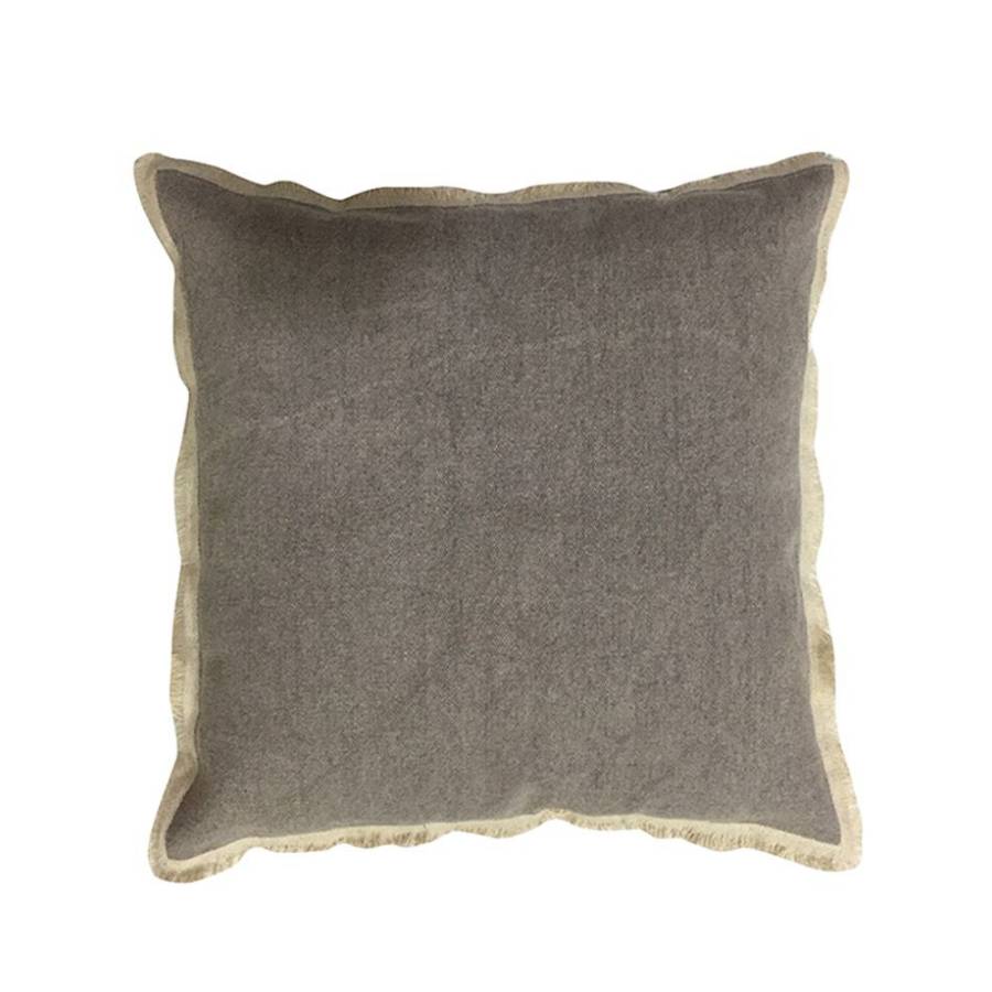 LIBELL 2 ΔΙΑΚΟΣΜΗΤΙΚΟ ΜΑΞΙΛΑΡΙ 45x45cm ΥΦΑΣΜΑ ΓΚΡΙ ΜΠΕΖ