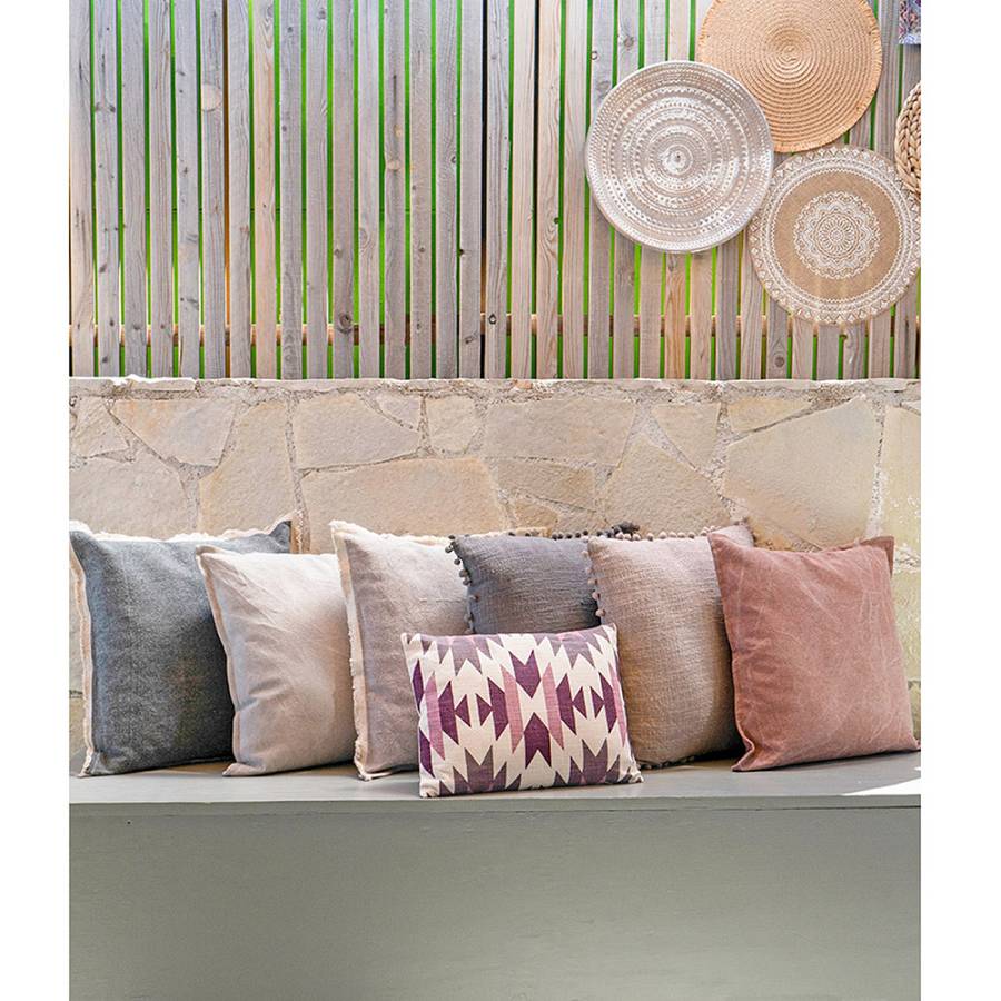 LIBELL 2 ΔΙΑΚΟΣΜΗΤΙΚΟ ΜΑΞΙΛΑΡΙ 45x45cm ΥΦΑΣΜΑ ΓΚΡΙ ΜΠΕΖ