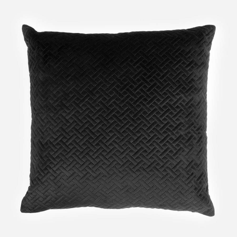 DIAGONAL ΔΙΑΚΟΣΜΗΤΙΚΟ ΜΑΞΙΛΑΡΙ 45x45cm ΒΕΛΟΥΔΟ ΜΑΥΡΟ