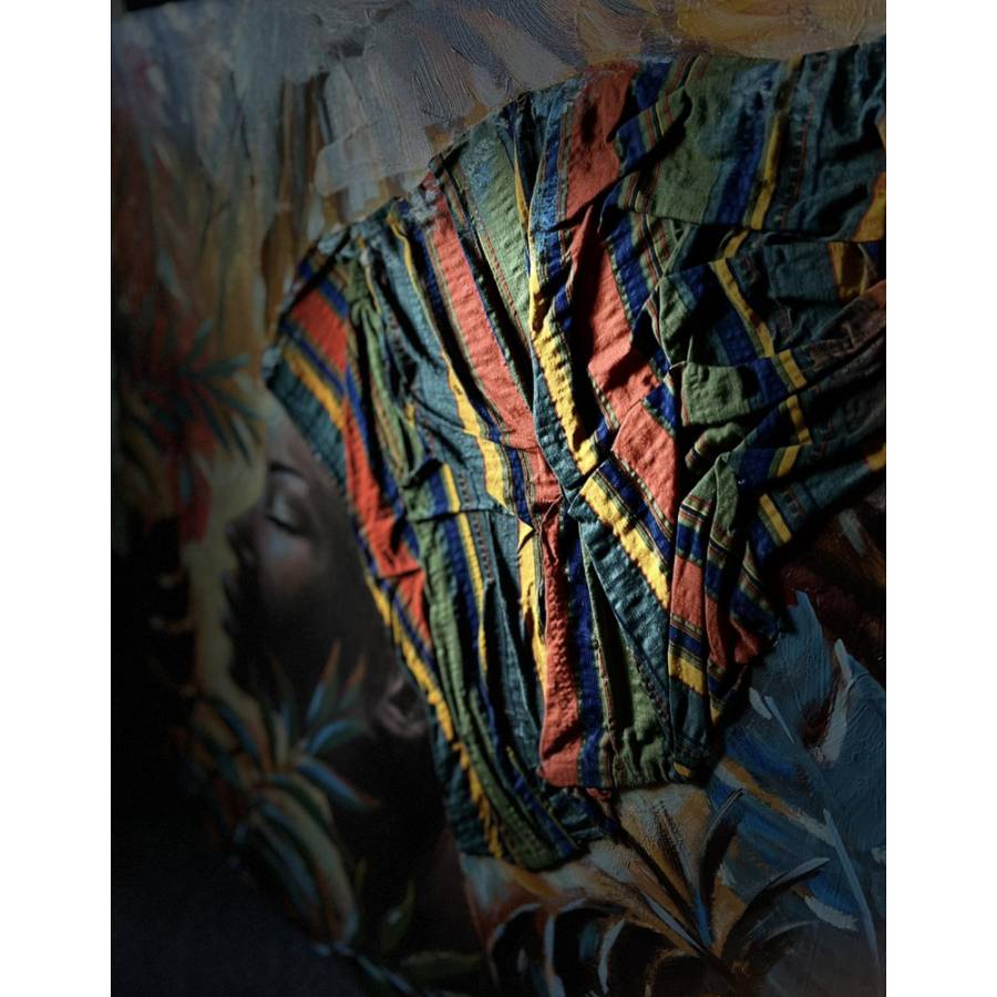 JUNGLE LADY ΠΙΝΑΚΑΣ ΔΙΑΚΟΣΜΗΣΗΣ 80x80x4cm ΚΑΜΒΑΣ ΠΟΛΥΧΡΩΜΟ ΞΥΛΟ