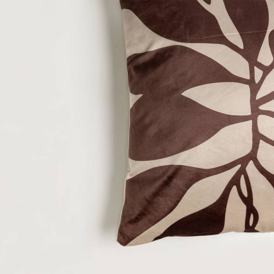 LIANA ΔΙΑΚΟΣΜΗΤΙΚΟ ΜΑΞΙΛΑΡΙ 45x45cm ΒΕΛΟΥΔΟ ΜΠΕΖ ΚΑΦΕ ΓΚΡΙ