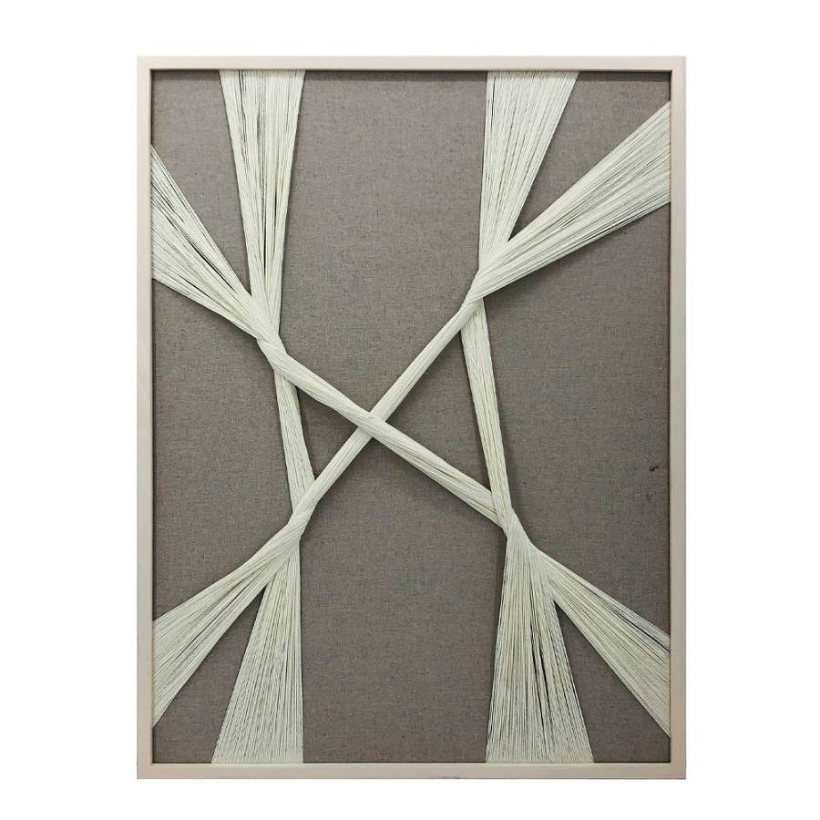 MADE OF ART ΠΙΝΑΚΑΣ ΔΙΑΚΟΣΜΗΣΗΣ 60x80x3cm ΞΥΛΟ ΓΚΡΙ ΛΕΥΚΟ ΝΗΜΑ ΛΕΥΚΟ