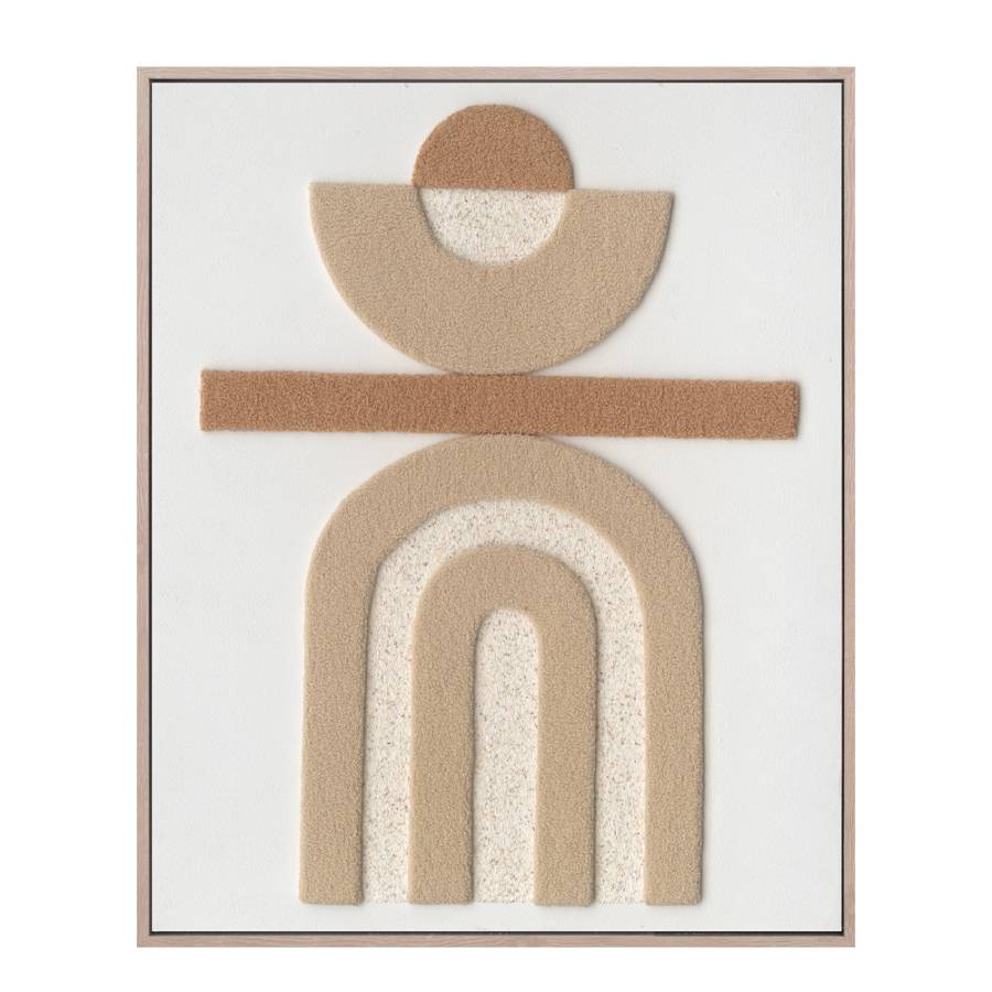 BOHO BALANCE ΠΙΝΑΚΑΣ ΔΙΑΚΟΣΜΗΣΗΣ 80x100x5cm ΚΑΜΒΑΣ ΜΠΕΖ TERRACOTTA ΞΥΛΟ ΦΥΣΙΚΟ