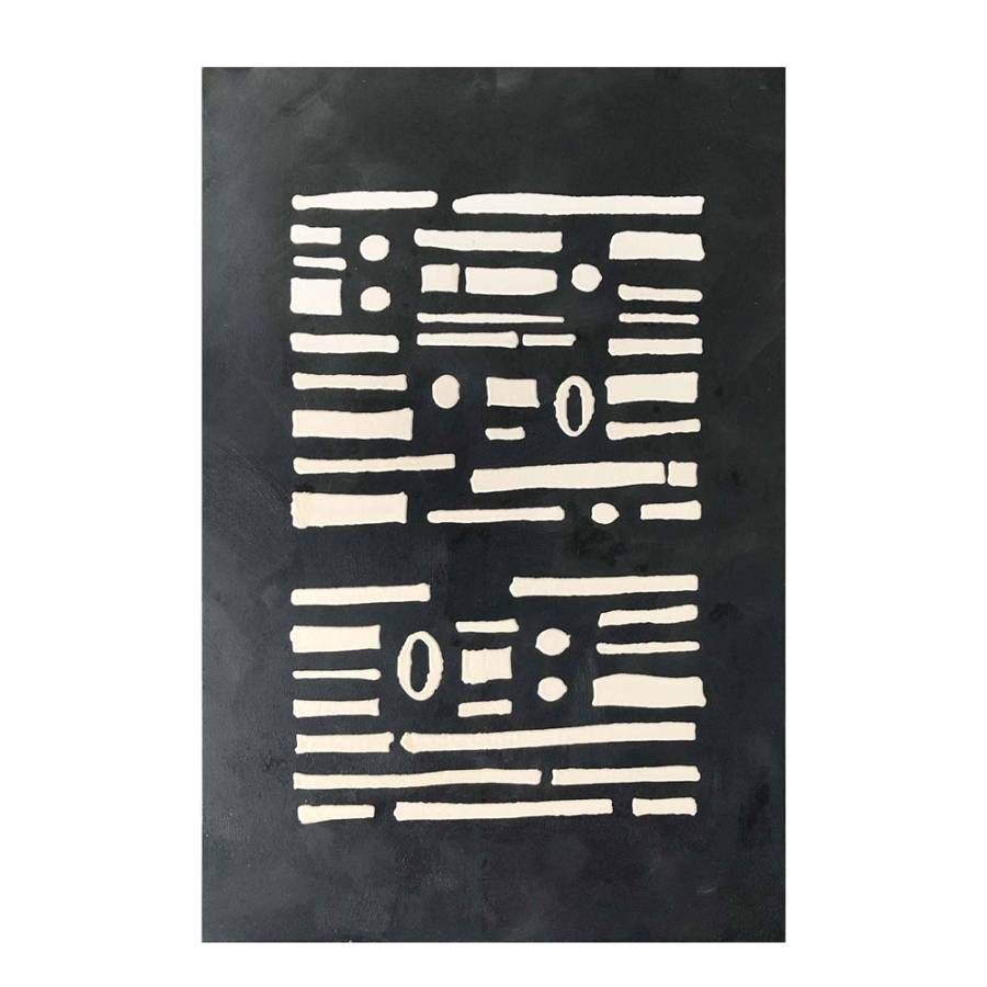 IMPRINT DARK ΠΙΝΑΚΑΣ ΔΙΑΚΟΣΜΗΣΗΣ 80x120x4cm ΚΑΜΒΑΣ ΜΑΥΡΟ ΛΕΥΚΟ MDF