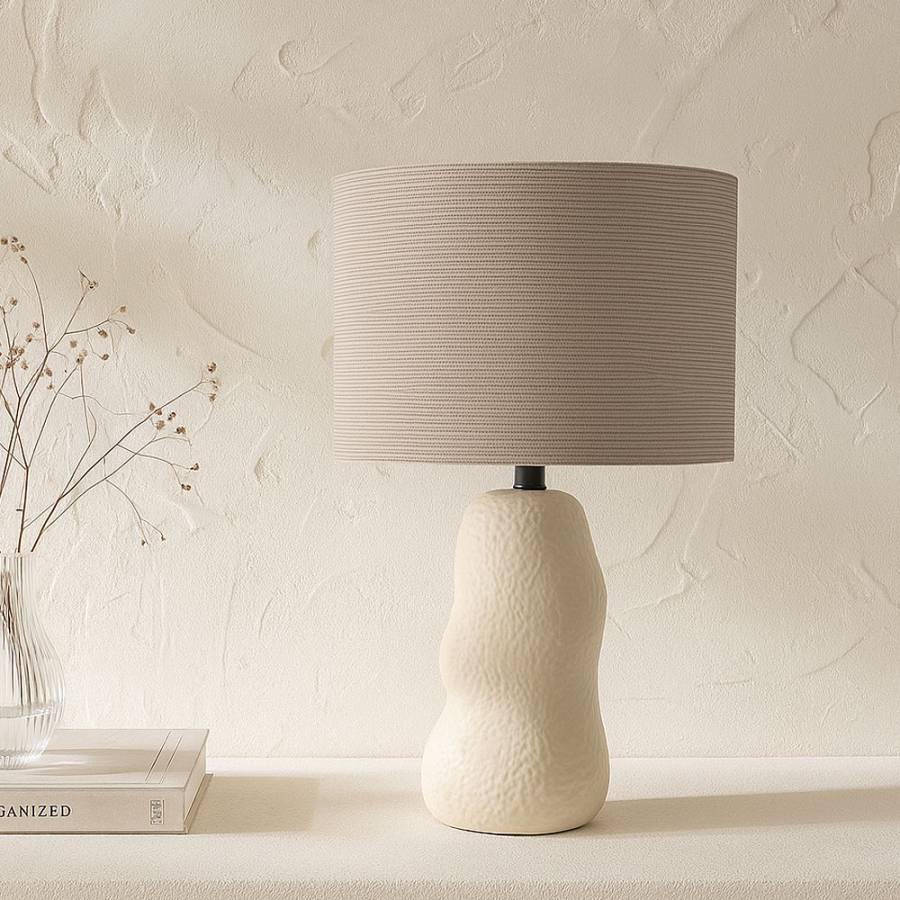 SANG ΦΩΤΙΣΤΙΚΟ ΕΠΙΤΡΑΠΕΖΙΟ 16x11x52cm ΚΕΡΑΜΙΚΟ ΜΠΕΖ ΒΕΛΟΥΔΟ ΜΠΕΖ