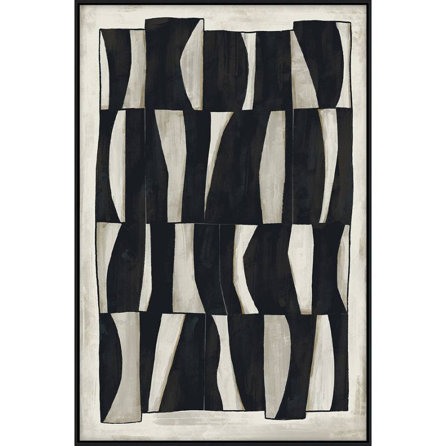 CEBRA ΠΙΝΑΚΑΣ ΔΙΑΚΟΣΜΗΤΙΚΟΣ ΜΕ ΚΟΡΝΙΖΑ 80x120x4cm ΚΑΜΒΑΣ BEIGE ΜΑΥΡΟ ΞΥΛΟ ΜΑΥΡΟ