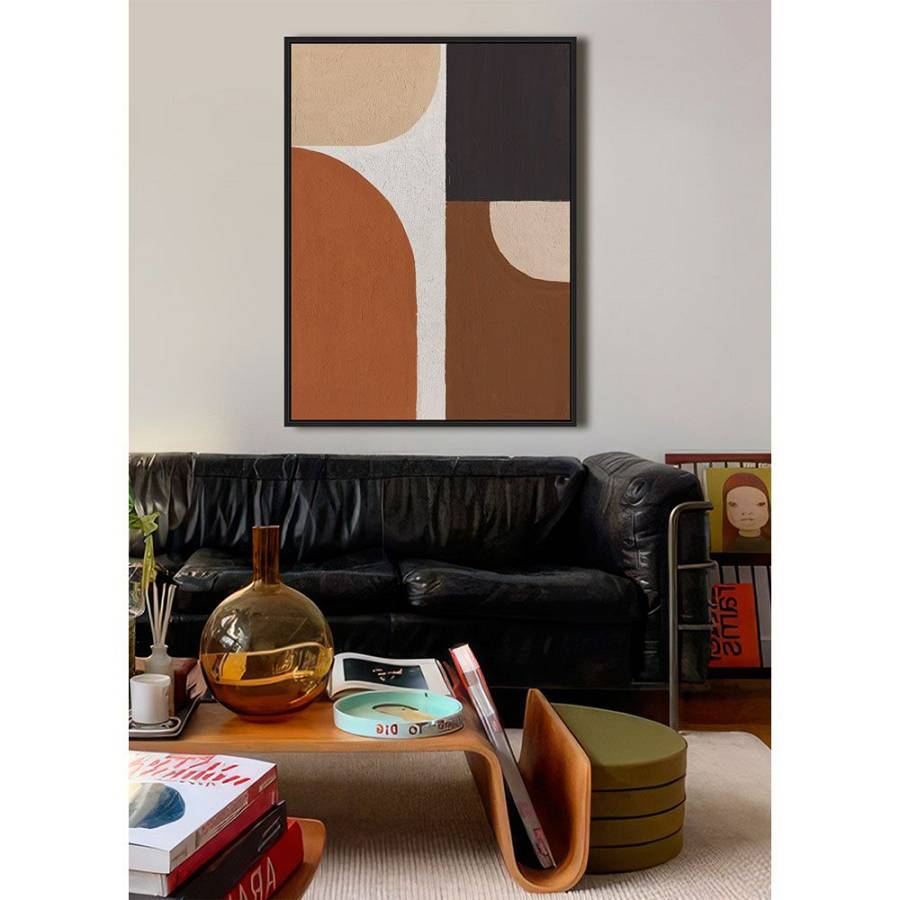 VARME B ΠΙΝΑΚΑΣ ΔΙΑΚΟΣΜΗΤΙΚΟΣ ΜΕ ΚΟΡΝΙΖΑ 60x80x4cm ΚΑΜΒΑΣ ΠΟΛΥΧΡΩΜΟ ΞΥΛΟ ΜΑΥΡΟ