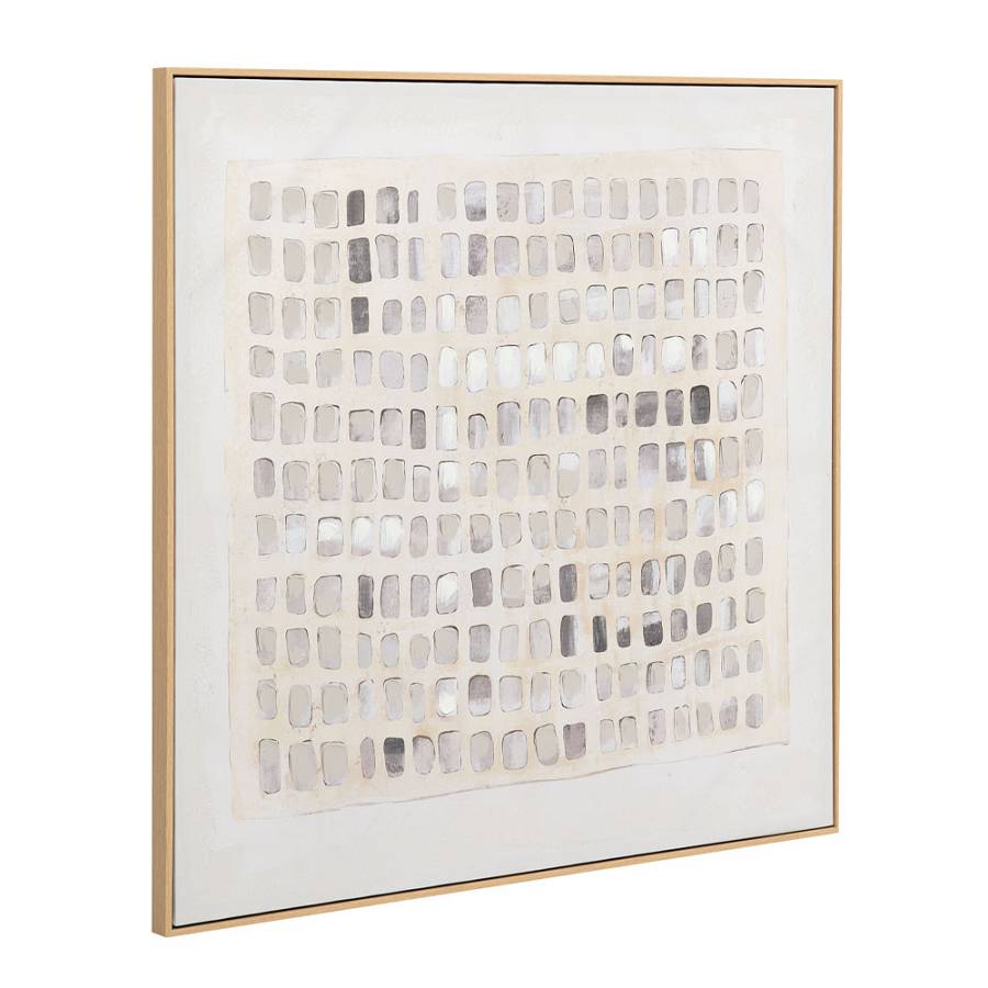 SIMPLICIT ΠΙΝΑΚΑΣ ΔΙΑΚΟΣΜΗΤΙΚΟΣ ΜΕ ΚΟΡΝΙΖΑ 100x100x4cm ΚΑΜΒΑΣ ΜΠΕΖ ΚΑΦΕ ΞΥΛΟ ΦΥΣΙΚΟ