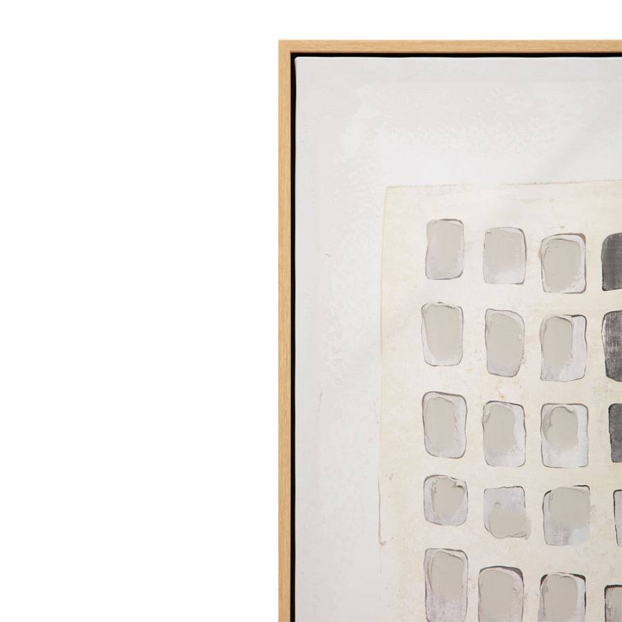 SIMPLICIT ΠΙΝΑΚΑΣ ΔΙΑΚΟΣΜΗΤΙΚΟΣ ΜΕ ΚΟΡΝΙΖΑ 100x100x4cm ΚΑΜΒΑΣ ΜΠΕΖ ΚΑΦΕ ΞΥΛΟ ΦΥΣΙΚΟ