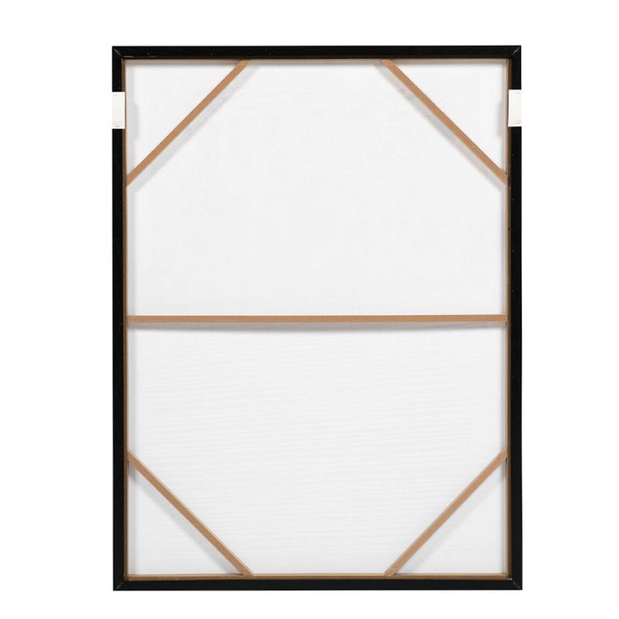 DUE MONDI ΠΙΝΑΚΑΣ ΔΙΑΚΟΣΜΗΤΙΚΟΣ ΜΕ ΚΟΡΝΙΖΑ 90x120x4cm ΚΑΜΒΑΣ ΜΠΕΖ ΜΟΥΣΤΑΡΔΙ ΞΥΛΟ ΜΑΥΡΟ