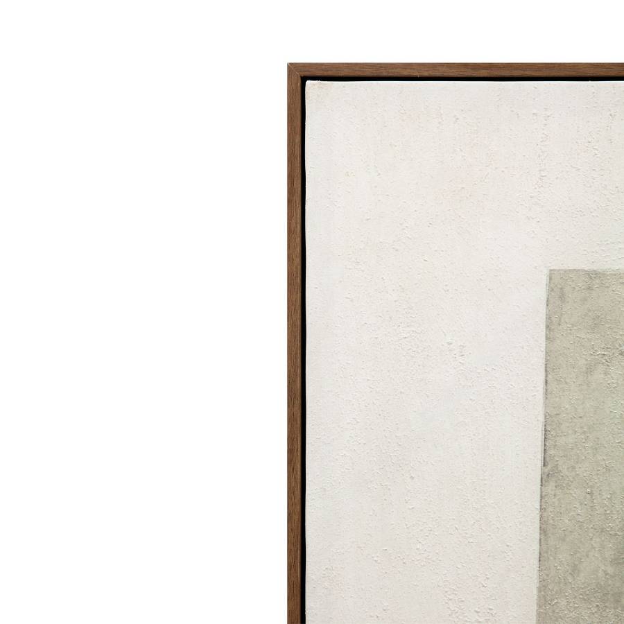 LINEAR ΠΙΝΑΚΑΣ ΔΙΑΚΟΣΜΗΤΙΚΟΣ ΜΕ ΚΟΡΝΙΖΑ 90x120x4cm ΚΑΜΒΑΣ ΜΠΕΖ ΓΚΡΙ ΜΑΥΡΟ ΞΥΛΟ ΦΥΣΙΚΟ