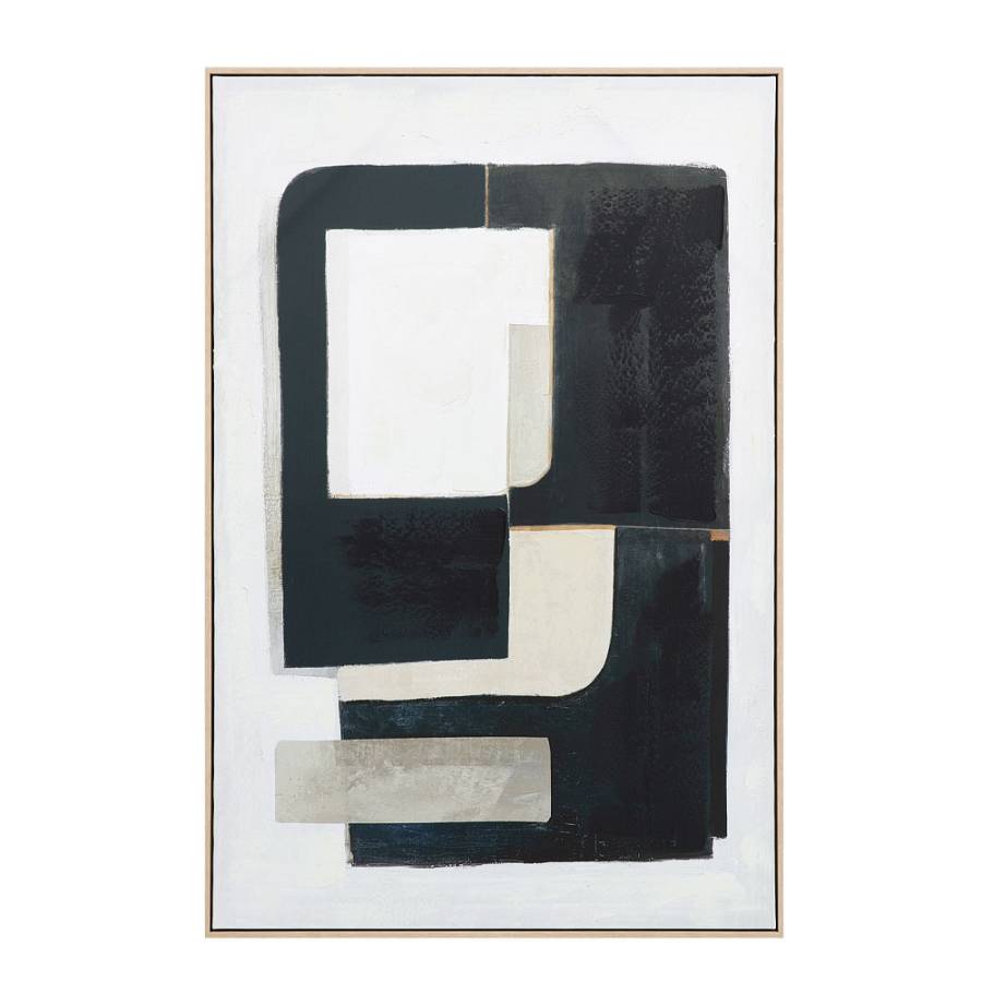 DEL SIL ΠΙΝΑΚΑΣ ΔΙΑΚΟΣΜΗΤΙΚΟΣ ΜΕ ΚΟΡΝΙΖΑ 80x120x4cm ΚΑΜΒΑΣ ΜΑΥΡΟ ΓΚΡΙ ΜΠΕΖ ΞΥΛΟ ΦΥΣΙΚΟ