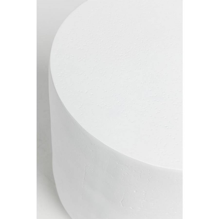 LITHOS ROUND SIDE TABLE ΛΕΥΚΟ 35.5x35.5x45cm