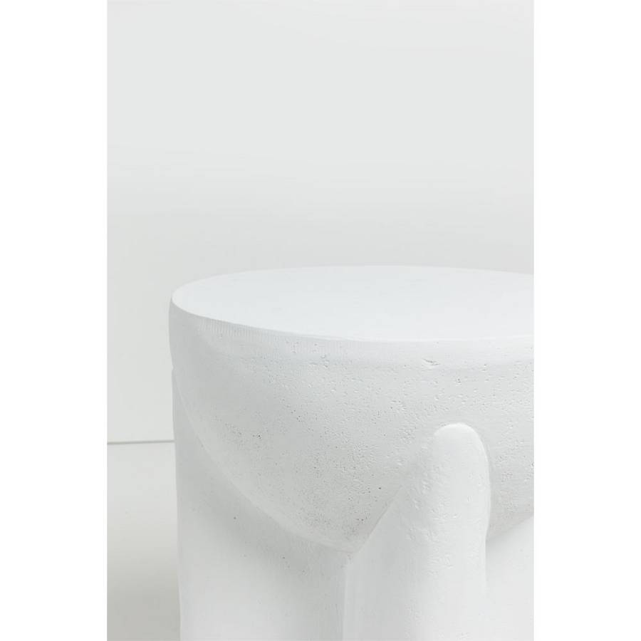 LITHOS HANDLE SIDE TABLE ΛΕΥΚΟ 36.5x36.5x46.5cm