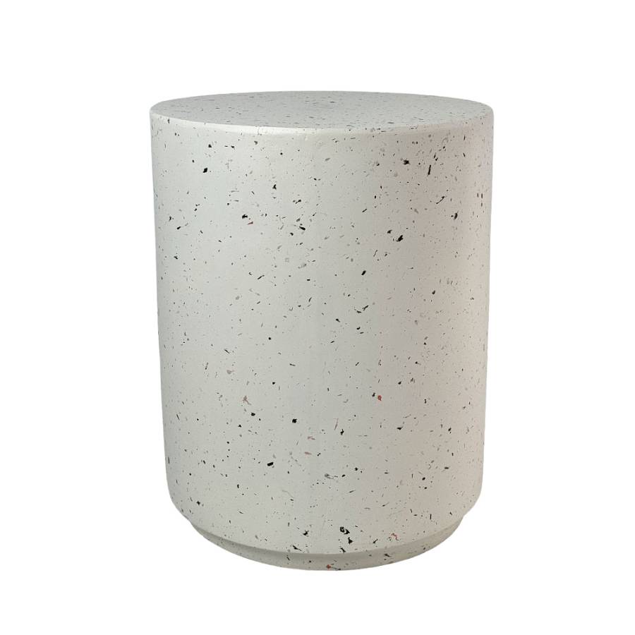 WHEEL ROUND SIDE TABLE TERRAZZO 36.5x36.5x46cm