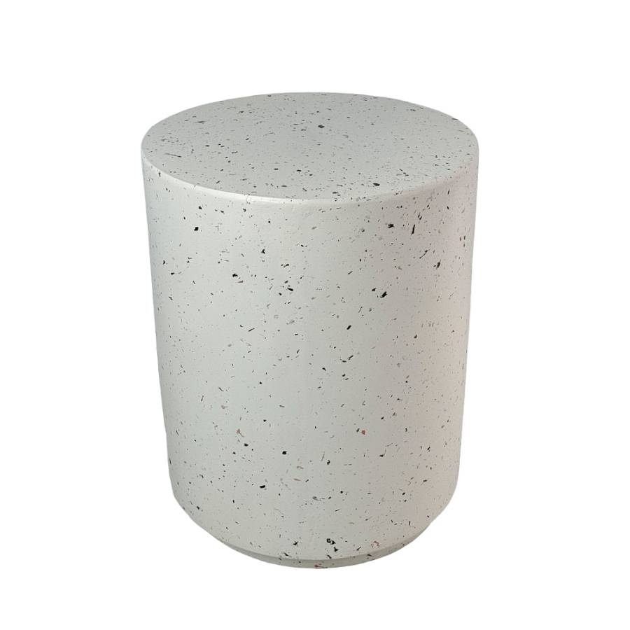 WHEEL ROUND SIDE TABLE TERRAZZO 36.5x36.5x46cm