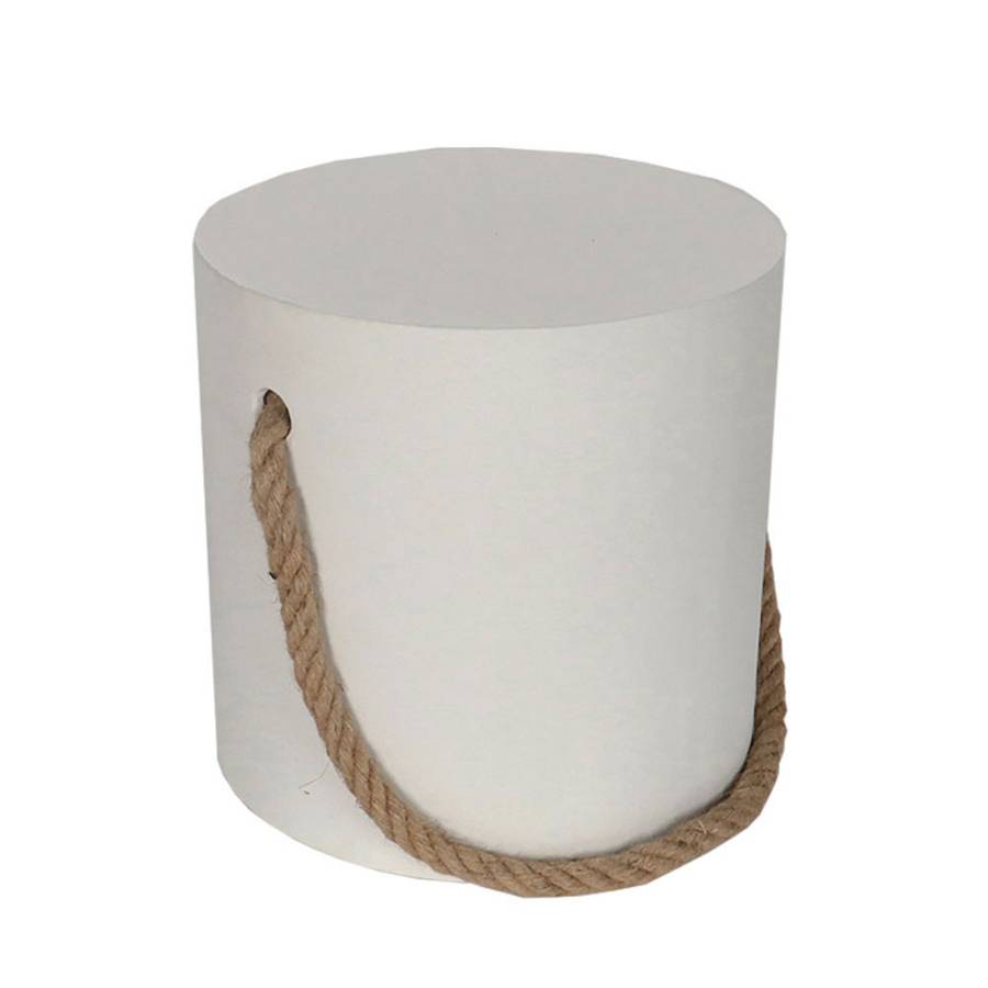 ΤΕΝΟ SIDE TABLE ΜΕ ΣΧΟΙΝΙ ΑΣΠΡΟ ΦΥΣΙΚΟ 40x40x40cm