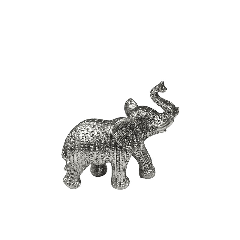 ΔΙΑΚΟΣΜΗΤΙΚΟ ΠΟΛΥΕΣΤΕΡΙΚΟ ΑΣΗΜΙ ΕΛΕΦΑΝΤΑΚΙ - ΑΝΑΓΛΥΦΟ ΜΟΤΙΒΟ - 13x5x14cm 48/KIB