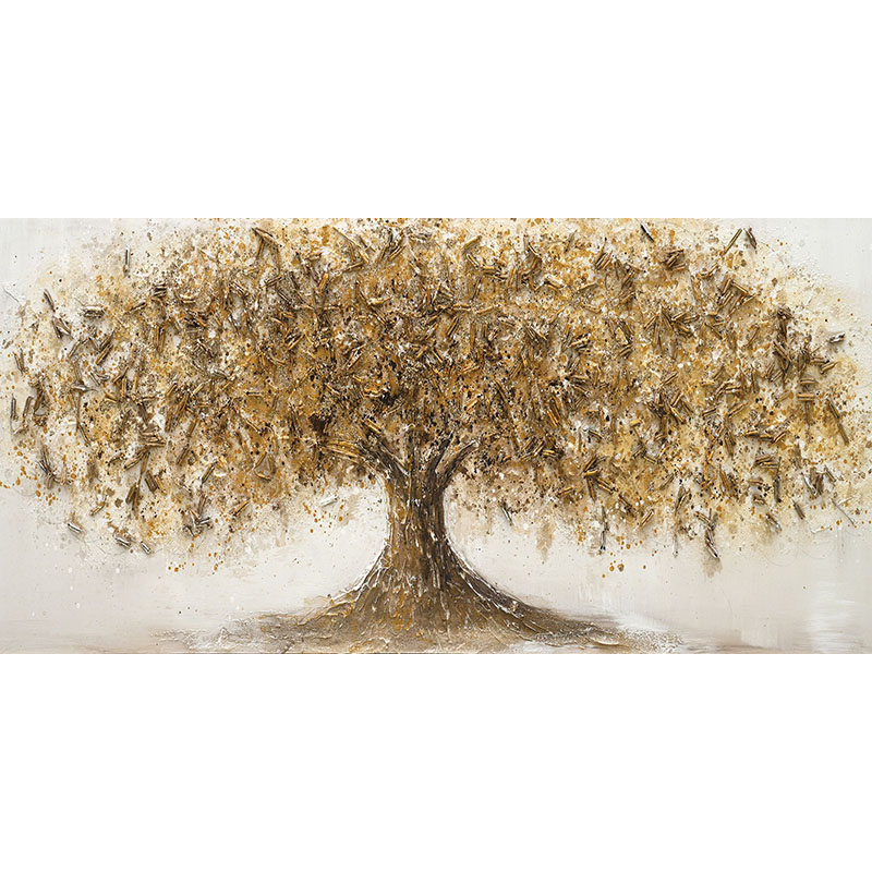 ΠΙΝΑΚΑΣ ΚΑΜΒΑΣ ΜΕ 1 ΧΡΥΣΟ ΔΕΝΤΡΟ - 60X120cm 6/KIB