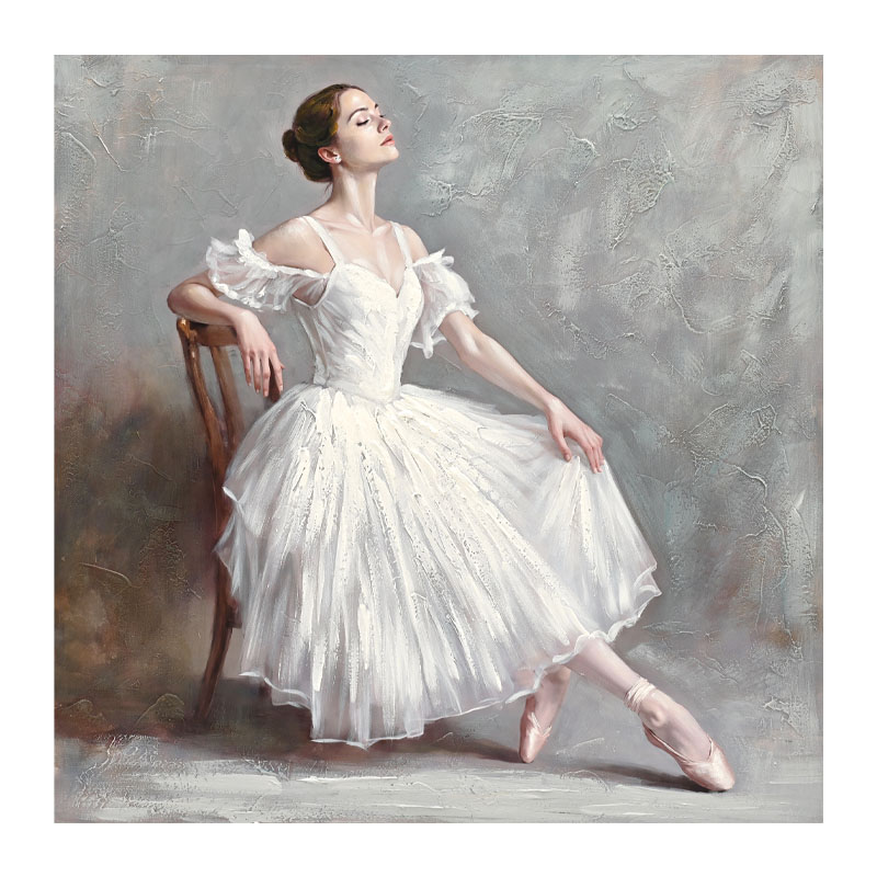 ΠΙΝΑΚΑΣ ΚΑΜΒΑΣ ΜΠΑΛΑΡΙΝΑ ΜΕ ΛΕΥΚΟ ΦΟΡΕΜΑ ΣΕ ΚΑΡΕΚΛΑ - 80x80cm 8/KIB