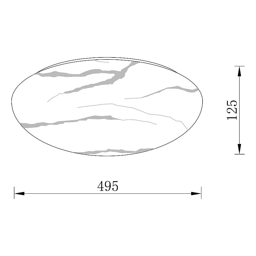 ONDA - Φωτιστικό Οροφής με εφέ Λευκού Μαρμάρου