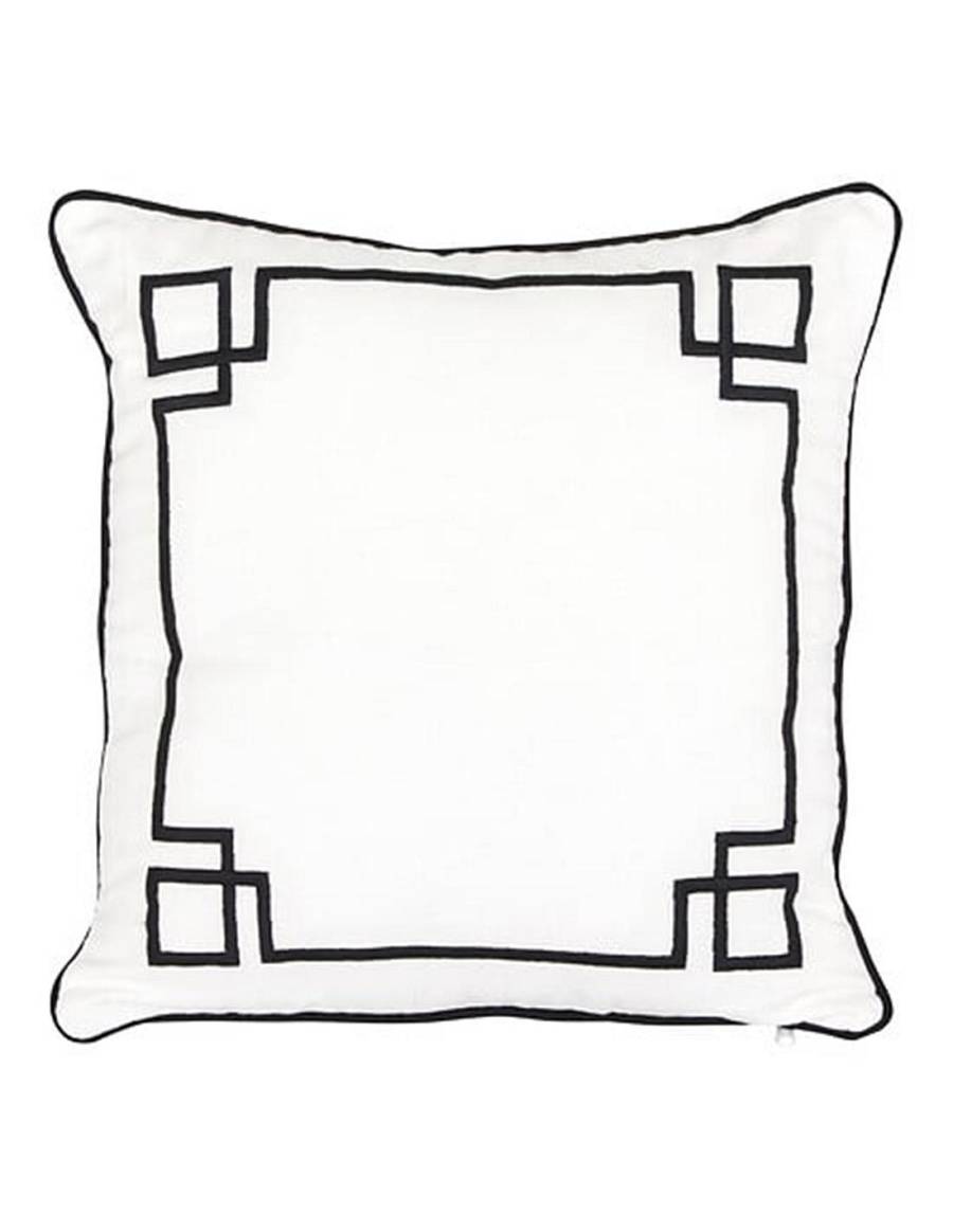 Μαξιλάρι λευκό/ μαύρο περίγραμμα 40x40cm