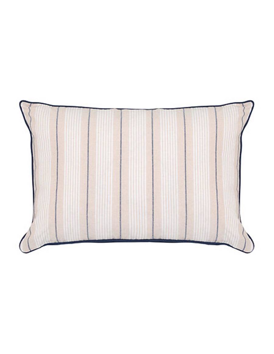 Μαξιλάρι ριγέ εκρου/μπλε 38x58cm