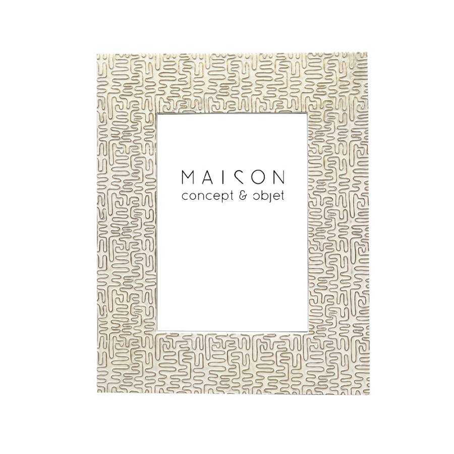 OPUS L ΚΟΡΝΙΖΑ 21x1.8x26cm POLYRESIN OFF WHITE ΓΥΑΛΙ