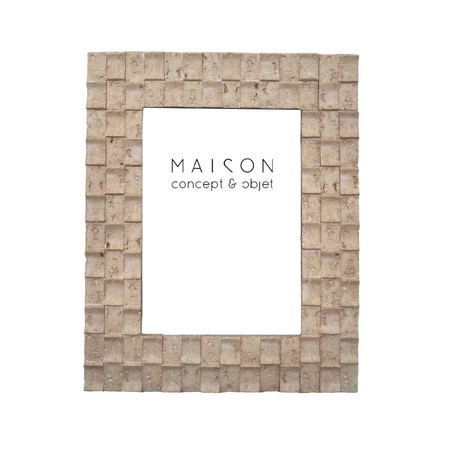 TRAVERT 2 ΚΟΡΝΙΖΑ 19.5x1.8x24.5cm POLYRESIN STONE ΓΥΑΛΙ