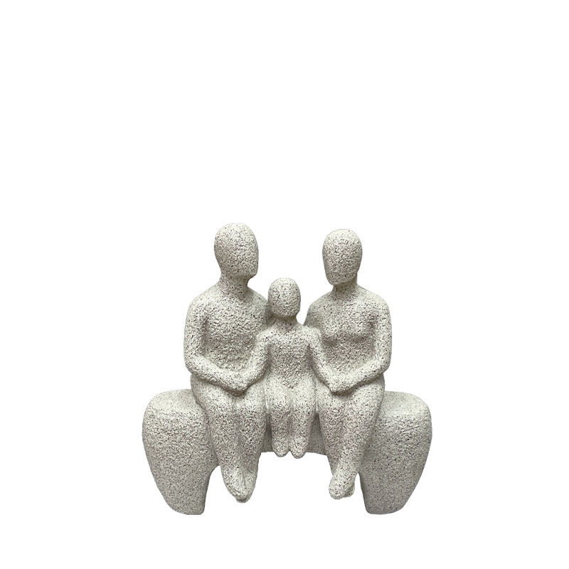 ΔΙΑΚΟΣΜΗΤΙΚO ΠΟΛΥΕΣΤΕΡΙΚO ΕΚΡΟΥ - ΟΙΚΟΓΕΝΕΙΑ ΣΕ ΠΑΓΚΑΚΙ- ΥΦΗ ΠΕΤΡΑΣ - 18x10x20cm 24/KIB