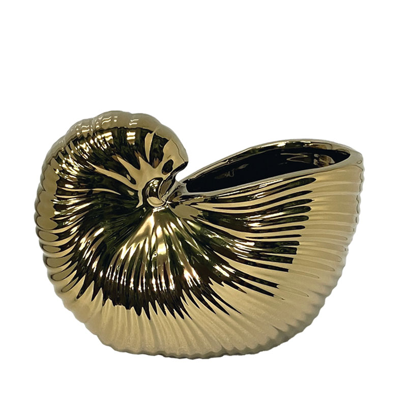 ΚΕΡΑΜΙΚΟ ΒΑΖΟ ΧΡΥΣΟ ΚΟΧΥΛΙ ΣΑΛΙΓΚΑΡΙ ΜΕΓΑΛΟ - 22x12.5x18cm 24/KIB